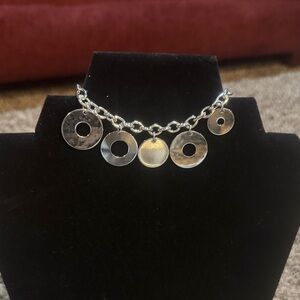 Cookie Lee Silver Disc Bracelet